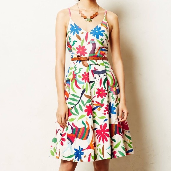 Anthropologie Dresses & Skirts - Anthro Vanessa Virginia Folk Art Otomi Print Dress
